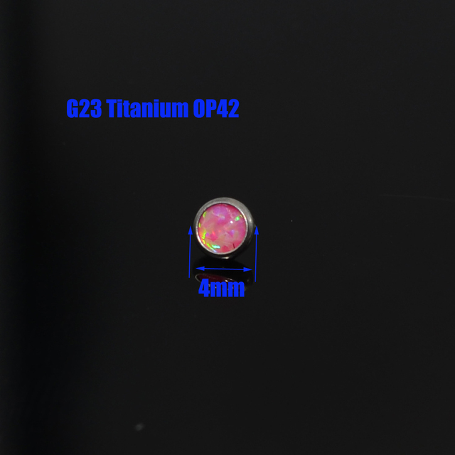 G23 4mm&5mm&6mm&7mm G23 Titanium Opal Stone Dermal Anchor Top Micro Skin Diver Surface Piercing Body Jewelry