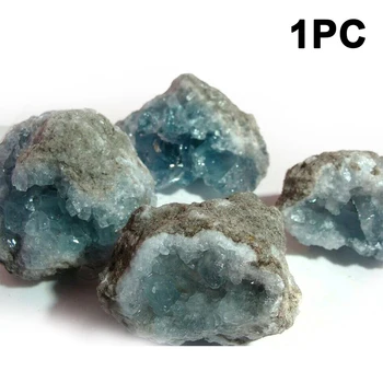 

Natural Raw Blue Celestite Crystal Cluster Irregular Home Decoration Gemstone