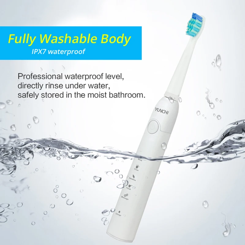 Sonic Electric Toothbrush USB Rechargeable 5 Working Modes Two 2 Minutes Timer Gum Care Teeth Brush Whitening Fully Waterproof Sonic Electric Toothbrush USB Rechargeable 5 Working Modes Two 2 Minutes Timer Gum Care Teeth Brush Whitening Fully Waterproof