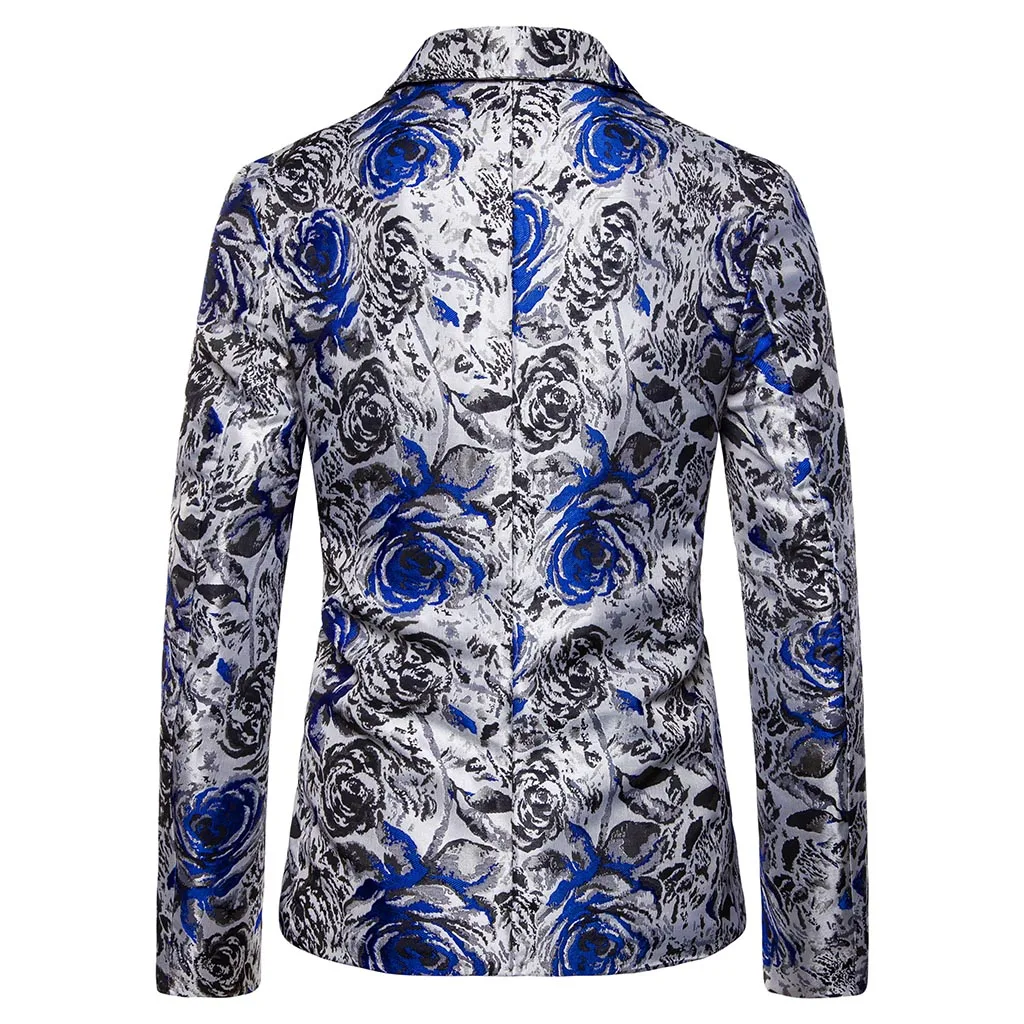 Puimentiua Men's Blazer Rose Print Velvet Pattern Blazer Business Casual Men's Slim Suit Jacket Wedding Party Blazer NEW Puimentiua Men's Blazer Rose Print Velvet Pattern Blazer Business Casual Men's Slim Suit Jacket Wedding Party Blazer NEW