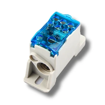 

Din Rail Terminal Block One in Six Out Power Distribution Block Universal Electric Wire Connector Junction Box UKK125A