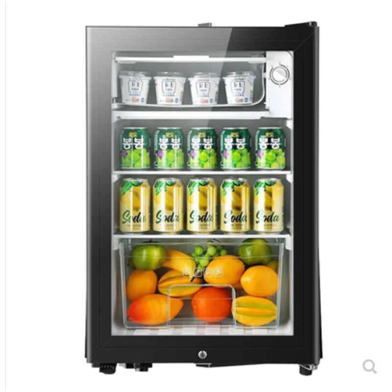 HCK 220V 88L Single-door Mini Wine Cabinet Refrigerator Tea Small Ice Bar  Office Home Glass Door Beverage Fridge Nevera Vino - AliExpress