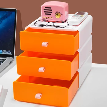 

Drawer Type Storage Box Office Desk Top Stackable File Storage Box Household Multi Function Storage Cabinet MYDING