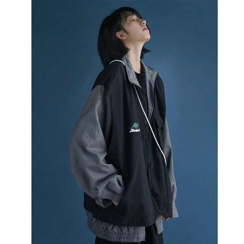 

Workwear Coat Women's Spring And Autumn Korean-style Loose-Fit Bf2019 Early Autumn New Style INS Fashion Joint Tops Students Jac