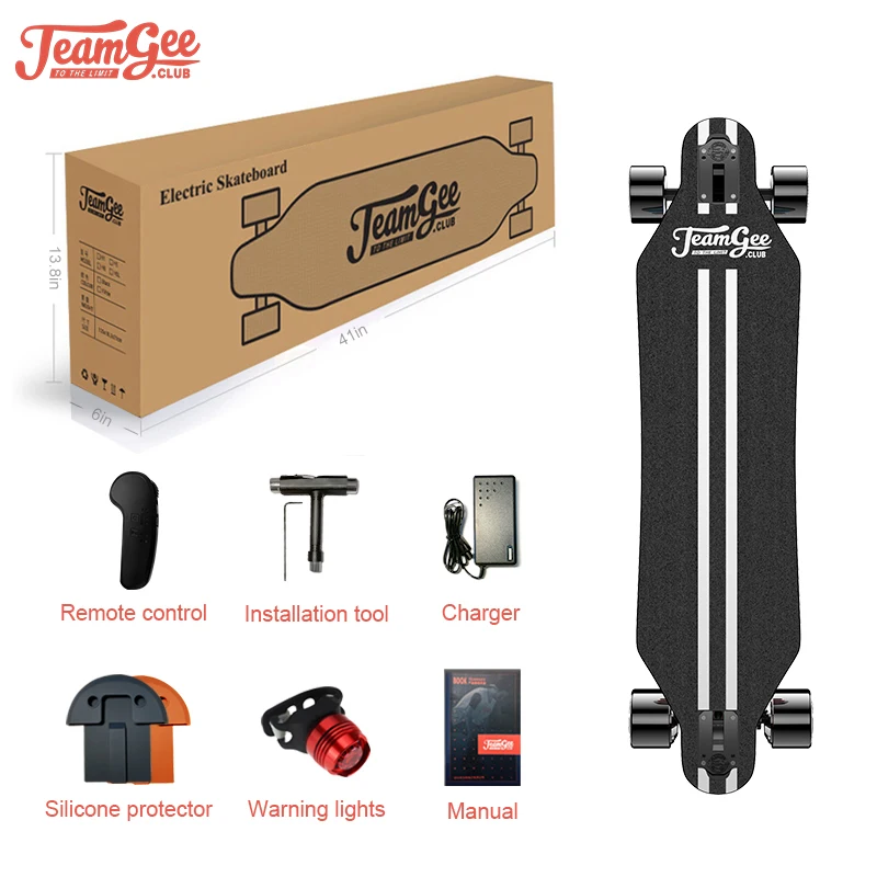 TeamGee H5 скейтборд 36 В Электрический четырехколесный скутер Longboard Электрический скейтборд с беспроводным соматосенсорным пультом дистанционного управления