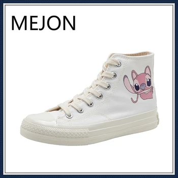 

MEJON sneakers women Summer Flats Canvas Shoes For Women Vulcanize Shoes Sneakers Girls Low-cut Lace-up Trainers basket femme