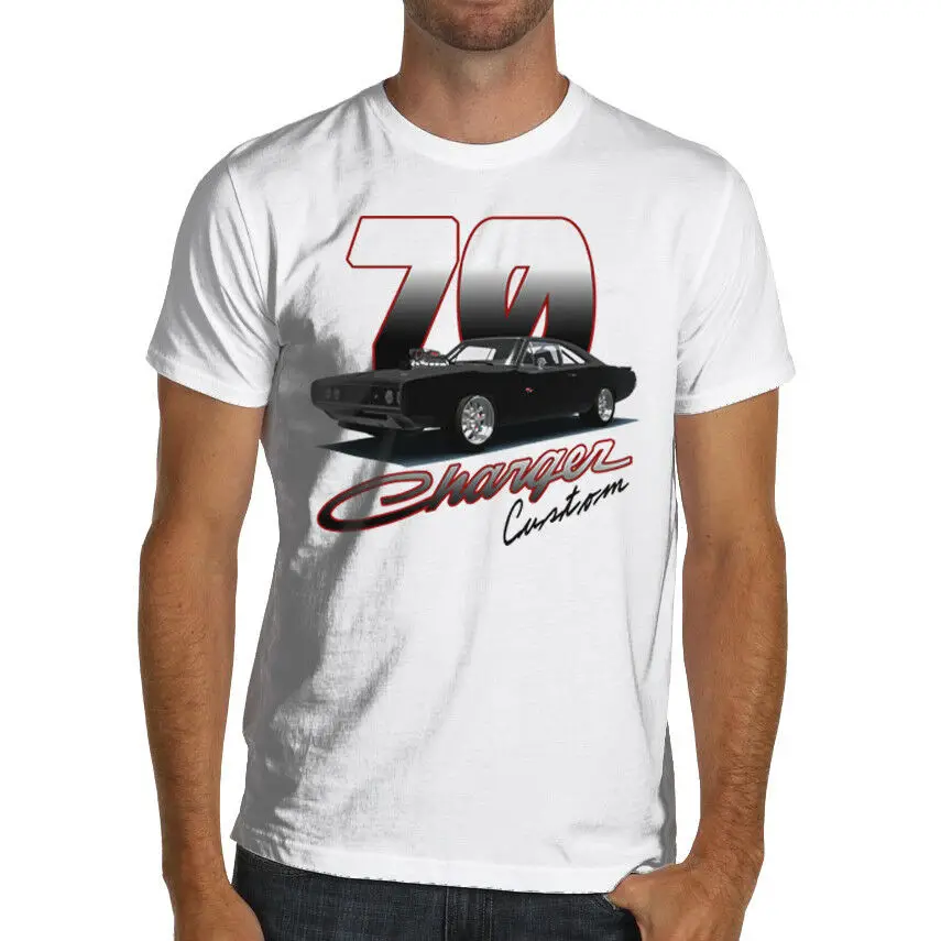 cheap 1970 Custom Charger T Shirt Fast Furious Muscle Car dodge Novelty Cool Tops Men Short Sleeve T shirt