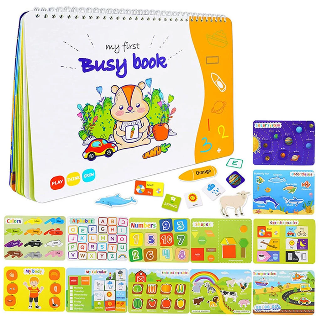 Fun Busy Book Preschool Puzzle Educational Learning Toys for Toys 1 2 3 4 5 Year  Old Baby Toddlers| | - AliExpress