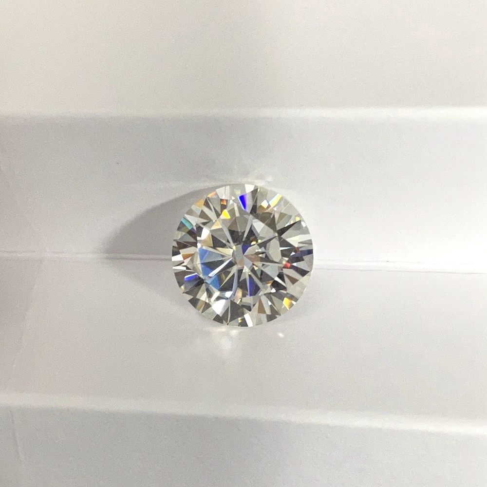 Meisidian 100% Diamond 2 Carat 8mm IJ VVS1 Excellent Cut Loose Moissanite Stone