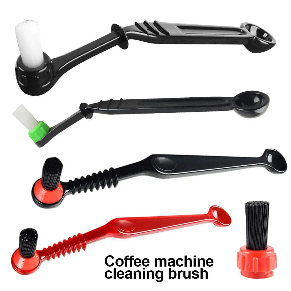 Double Head Anti-scalding Espresso Coffee Machine Curved Cleaning Brush Spoon for Tool Home Kitchen Plastic Cleaner Tools | Дом и сад
