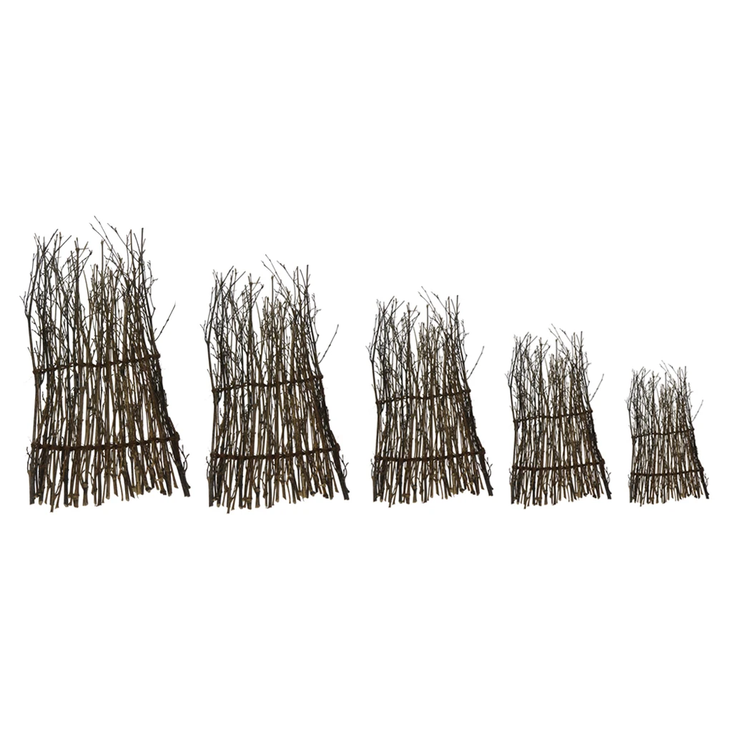 5 Sizes Garden Divider Screening Border Bamboo Slat Willow Reed Brushwood Fence Roll