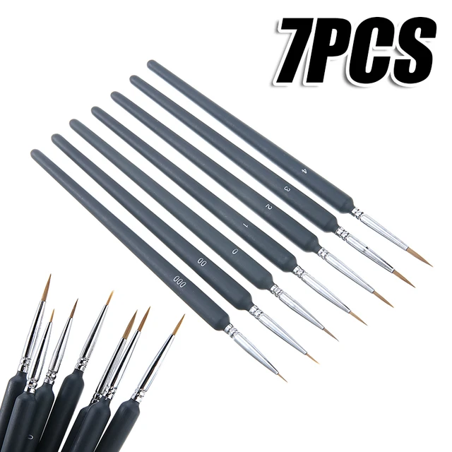 7Pcs Extra Fine Tip Detail Paint Brushes Art Miniature Model Painting Brush  Pen Art Paint for