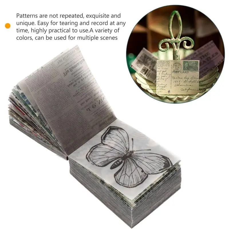 5/1/2Pcs Vintage Paper DIY Scrapbooking Retro Material Paper Books Decorative Paper For Scrapbook Notebook Diary Letter - Image 6