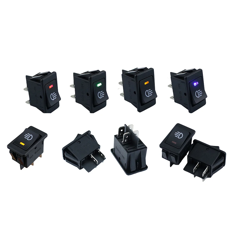 

Four colors LED auto switch / modification DC12V 35A fog lamp switch rocker switch rocker switch