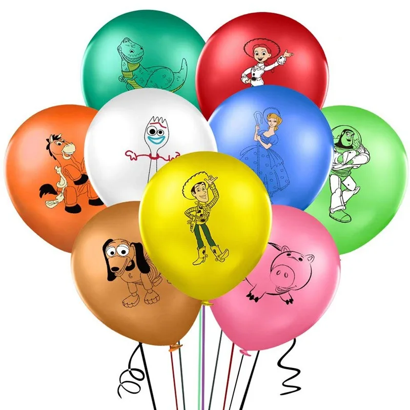 Mejor vendedor  Globos de Story para niños y niñas, Woody, Jessie, Buzz Lightyear, figura de globo de látex, decoración de fiesta de cumpleaños, conjunto de juguetes para niños 0LdJlkBYYre