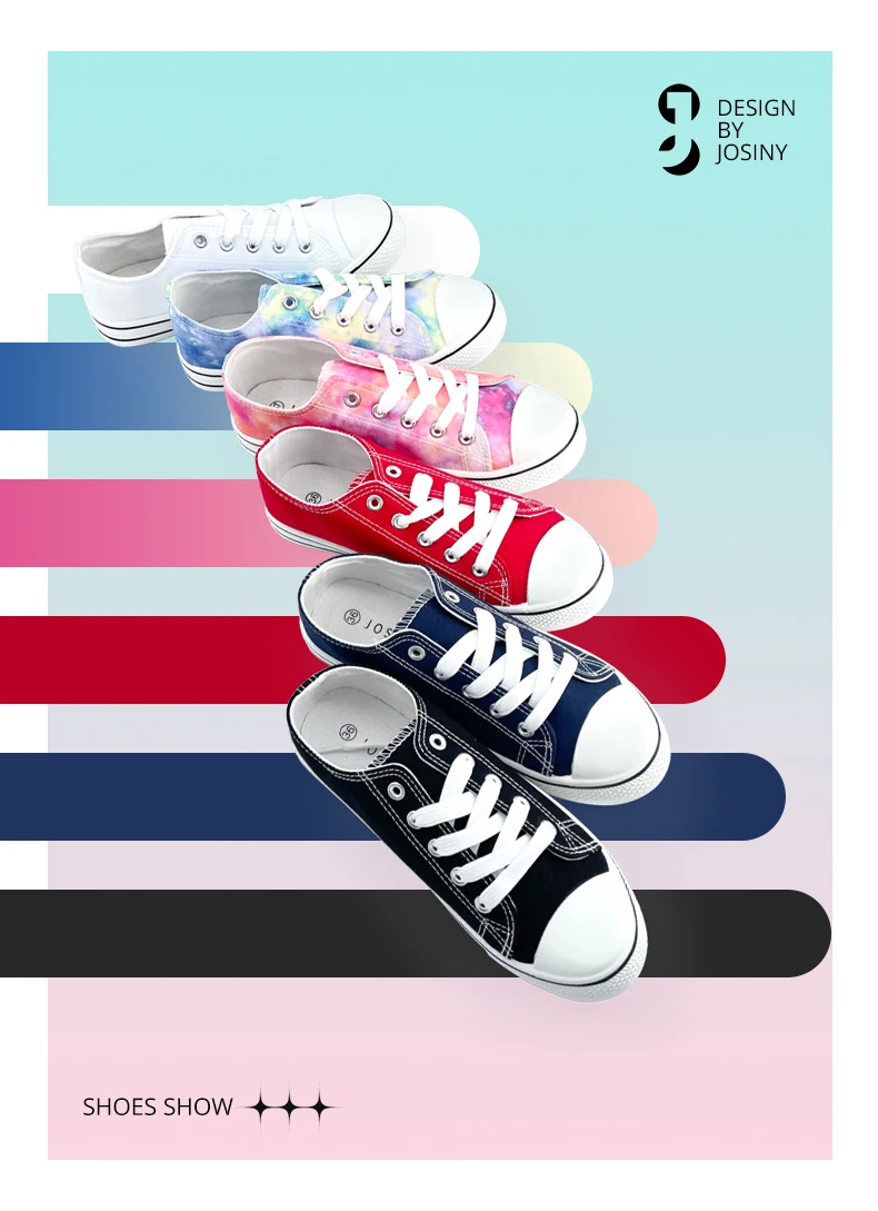 JOSINY Classic Women's Sneakers Sports Canvas Shoes For Women Casual Ladies Flat Lace-up