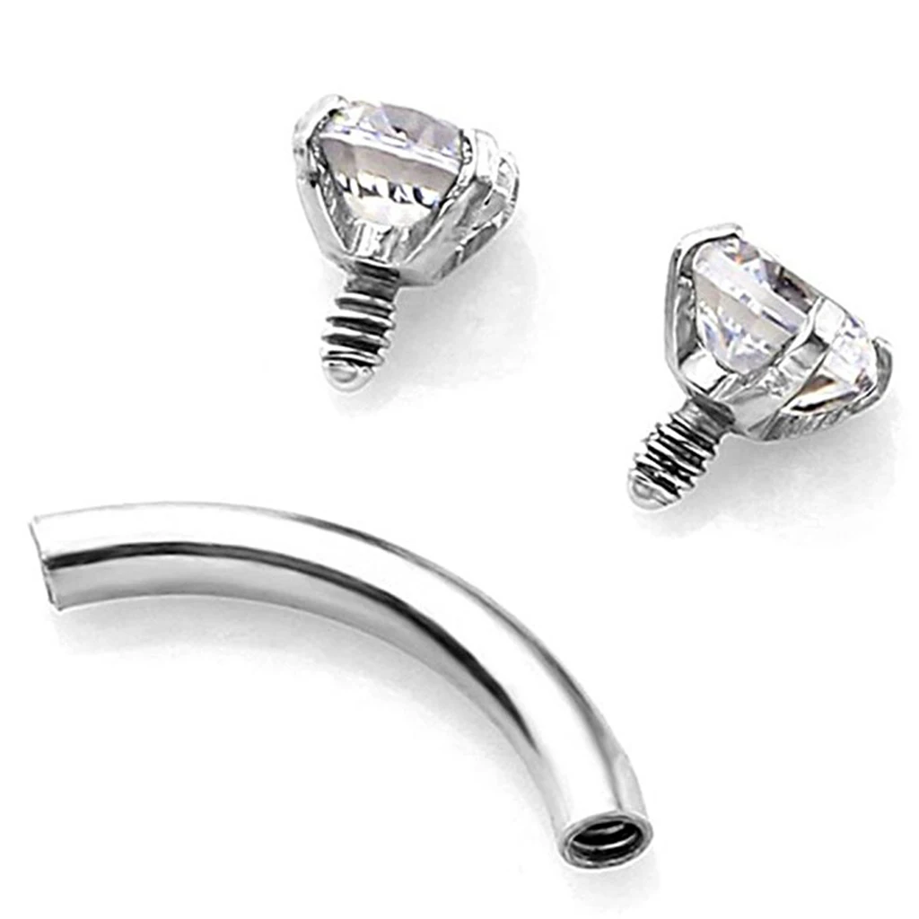 1 Pair Of Curved Eyebrow Piercing Jewelry Made Of Stainless Steel Body Jewelry