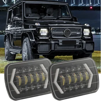 

210W 5x7'' 7x6'' LED Headlight Hi-Lo Beam Halo DRL For Jeep Cherokee XJ YJ For Osram LEDs Working Lights светодиодные фары