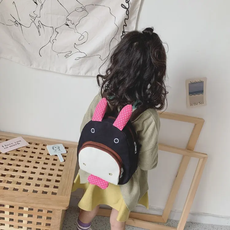 

2020 New Style Cartoon Fabric Cute Donkey GIRL'S Children Kindergarten Students Baby Backpack Small Bookbag Women's