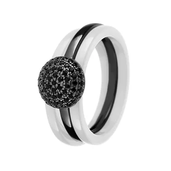 

Кольцо из серебра с керамикой и фианитами R01153
