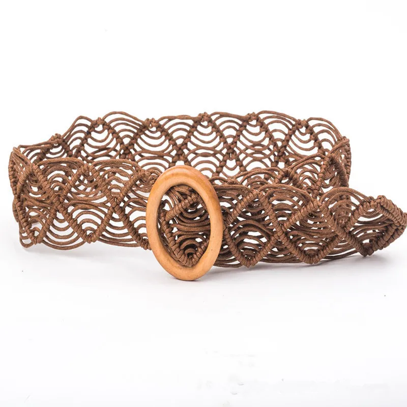 Новинка 1 шт. женский ремень в богемном стиле трикотажный пояс модный винтажный