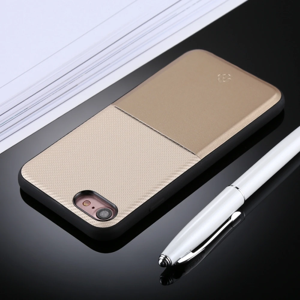 TOTU чехол для телефона с отделением для карт защитный чехол для iPhone 7 8 TPU+ углеродное волокно кожа Dropproof защитный чехол на заднюю панель