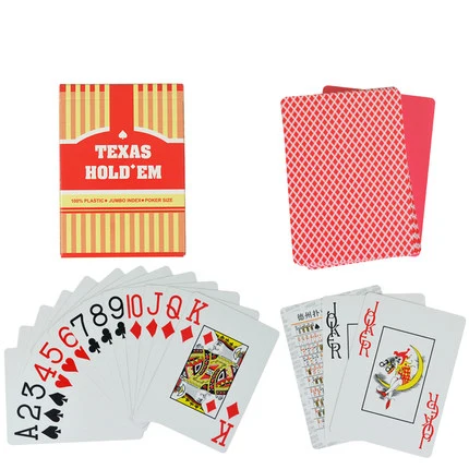 1 red Texas Hold'em ПВХ пластиковые игральные карты Семейная Игра покер карты водонепроницаемые и скучные польские покер настольные игры - Цвет: 1 red