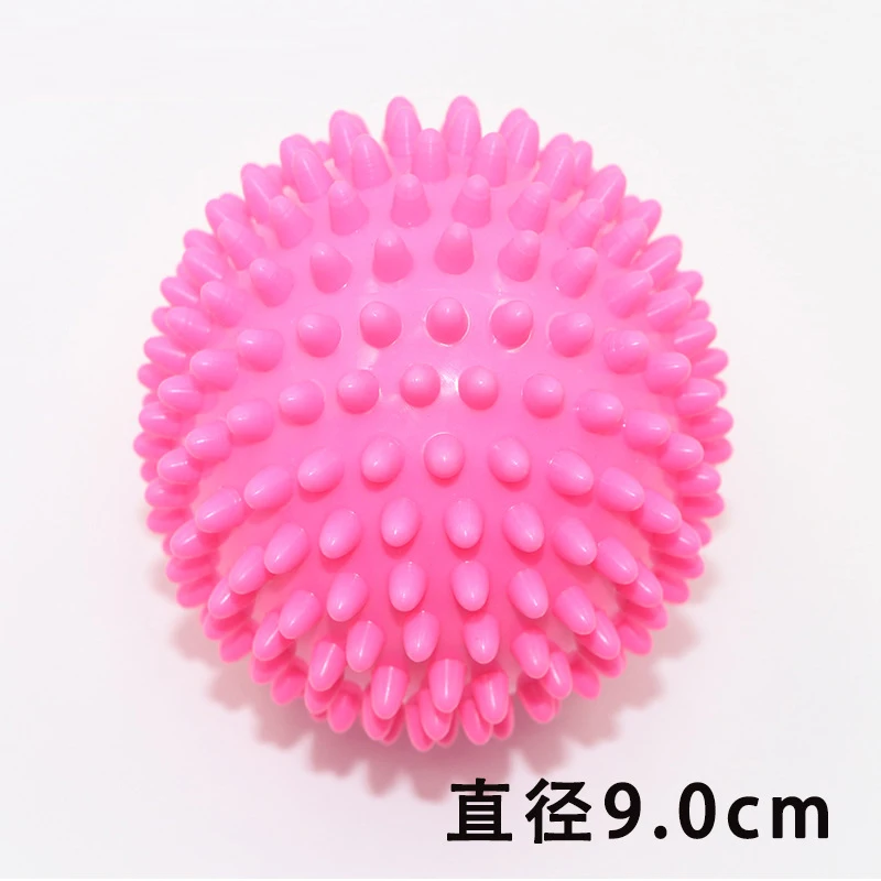 rose Red ПВХ коврик для фитнеса шарики для массажа рук 7,5 см/9 см, 9 цветов подошва из ПВХ в виде ежа сенсорные хват тренировочный мяч портативный шар для физиотерапии - Цвет: rose Red