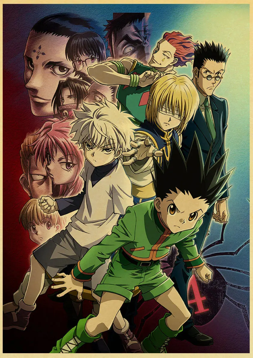E170 Винтаж HUNTER x HUNTER Jpanese аниме Ретро плакат крафт-бумага стены наклейки печать для бара и домашнего декора - Цвет: E170