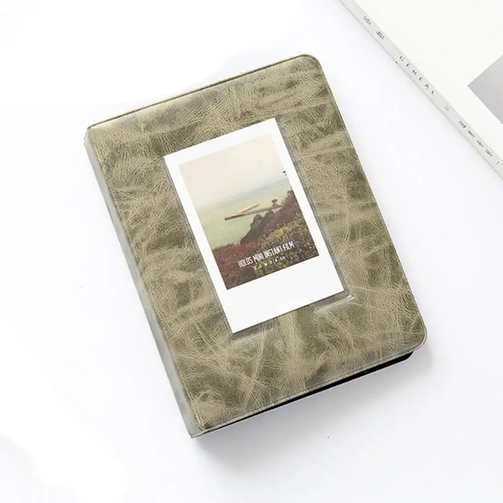 3-дюймовый четырёхъядерный 64-разрядный процессор Карманный фотоальбом, звездное фото книга в твердой обложке из искусственной кожи Плёнки книга для ЖК-дисплея с подсветкой Fujifilm Instax рамка для мини-картины имя держатель для карт - Цвет: Grey