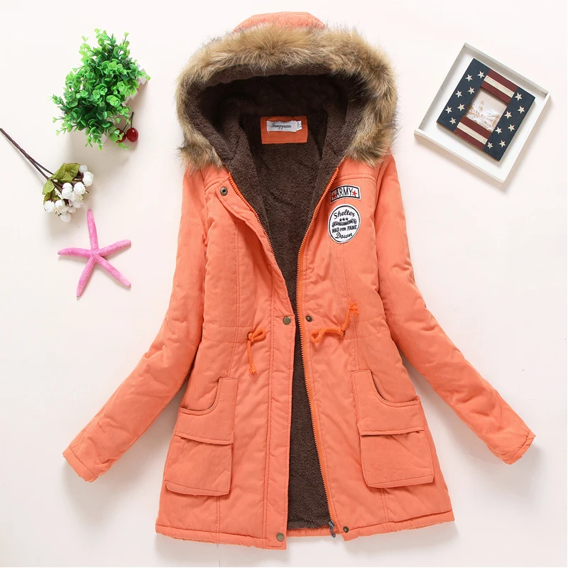 Женское зимнее теплое пальто, женская осенняя хлопковая Меховая куртка с капюшоном размера плюс, верхняя одежда, тонкая Длинная женская куртка