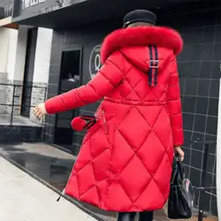 Зимние толстые пальто женские парки Повседневная Верхняя одежда женская тонкая меховая парка с капюшоном для дам женская куртка пальто