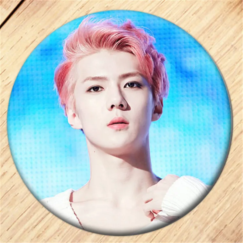 Kpop EXO SEHUN брошь на булавке Значки для одежды украшение для рюкзака девушки ювелирные изделия подарок B165 - Окраска металла: 12