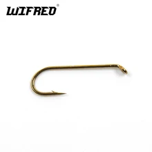 Wifreo 100 шт.#10 длинный хвостовик рыболовный крючок для ловли нахлыстом бронзовые изогнутые глаза с колючими острыми кончиками завязывание мушек