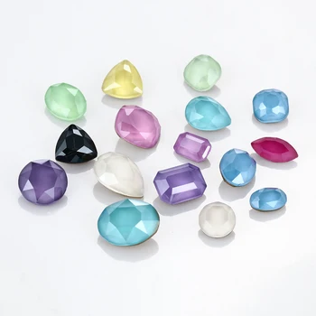 

50Pcs MK Series Nail Art Rhinestones Glass Strass Point Back Stones Gem for Nail Art Charms 3D Decoration Sweet Accessories