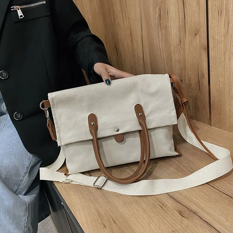 

2022 Summer New Canvas Totes Bags Women Bag Large High Quality Shoulder Hand Bags Casual Wild Ladies Bags Travel Bags KL1066