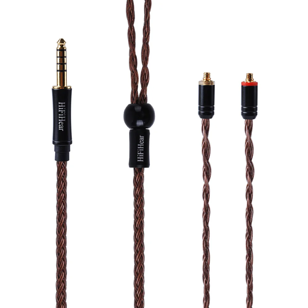 MMCX 4.4 HiFiHear 16 Core посеребренный кабель 2,5/3,5/4,4 мм балансный кабель с MMCX/2pin разъем для ZS10 ZS6 AS10 V90 BL0N BL-03 - Цвет: MMCX 4.4