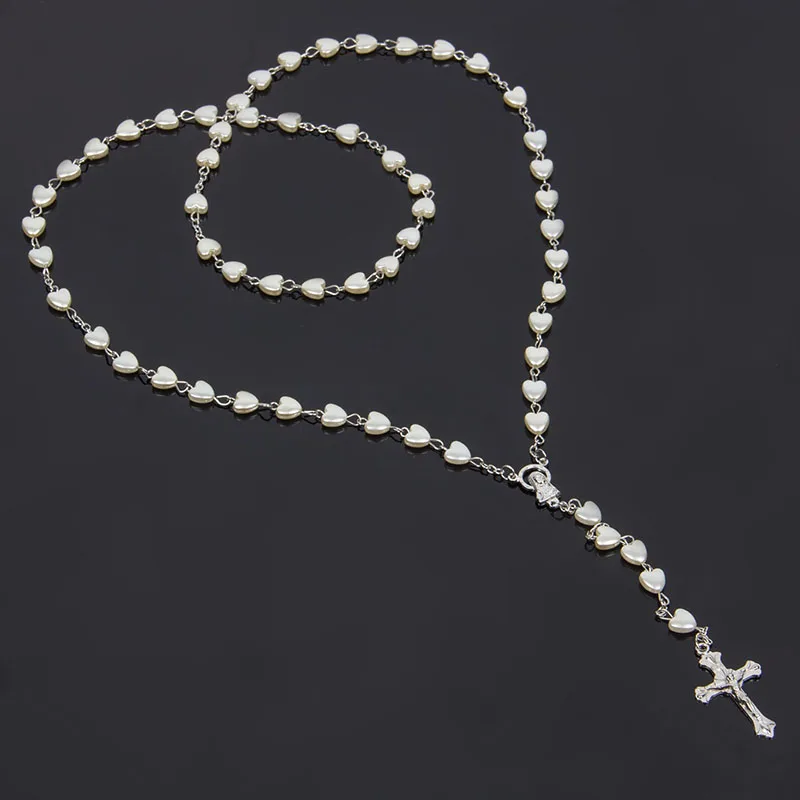 Католический фарфор белые четки любви Молитвенное ожерелье Мария благословение