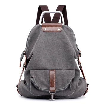 

2020 new canvas backpack female bag fashion multifunctional ladies crossbody backpack
