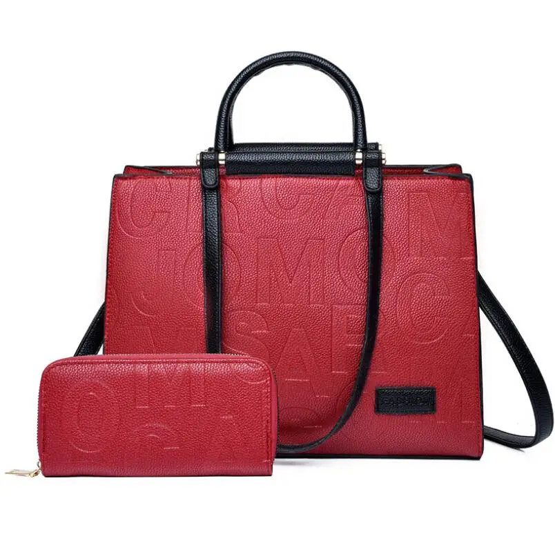 2021 new ladies bag PU material solid color shoulder Zipper One Shoulder Messenger Bag Fashion Letter handbag Tote | Багаж и сумки