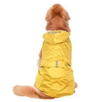 

Waterproof Dog Raincoat Clothes Hooded Rain For Big Medium Small Dogs Retriever Jackets Outdoor Pet Clothing Coat 2020