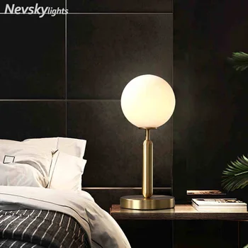 

Minimalist led table lamp bedroom copper table light bedside desk lighting living room table lamp study home decor brass fixture