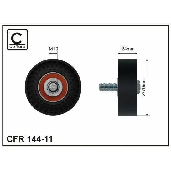Ролик п/клин. ремня(+болт) FO Focus I, Mondeo II caffaro 144-11