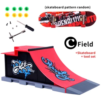 

ABS Park Track Deck With Ramp Removable Scene Combination Playing Site Training Games Finger Skateboard Set Kids Toy Mini Gift