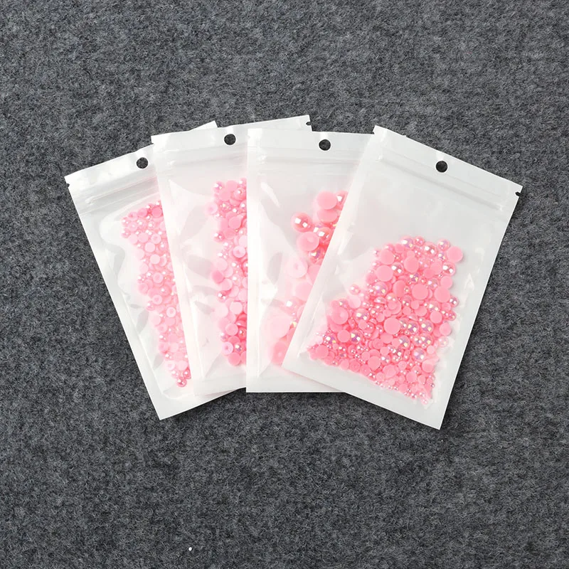 AB Pink Half Pearl Mixed Size from 1.5mm To 10mm Craft ABS Resin Flatback Half round imitation pearls For Nail DIY Phone Decro