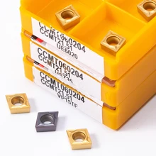 Alta qualidade ccmt09t304 vp15tf ue6020 us735 aço inoxidável ferramenta de torneamento externo ccmt060204 cnc lâmina liga dura