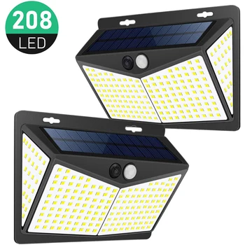 

outdoor solar Lamp ,208 LEDs solar Light,3 Light Mode,Easy installation, decorative garden garage, IP 65 waterproof