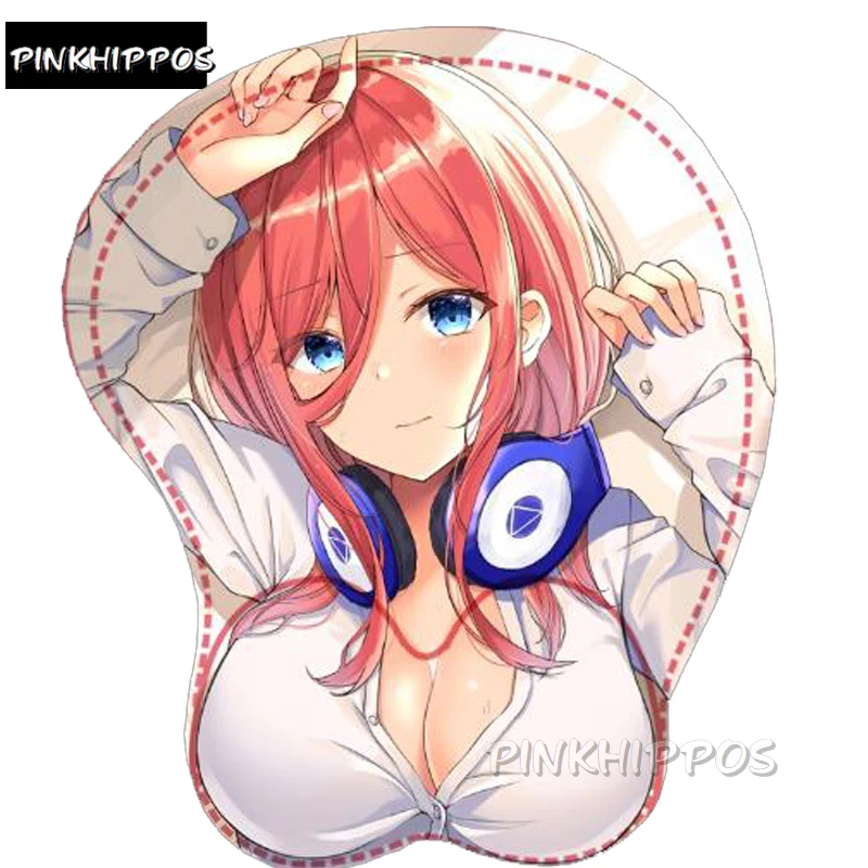 Оптовая продажа коврик для мыши с рисунком аниме Nakano Miku из силикагеля удобный