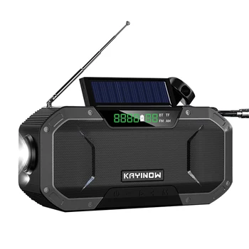 

Emergency Solar Hand Crank Weather Radio 5000mAh Power Bank Charger Flash Light For Outdoor Charger Camping Equipment