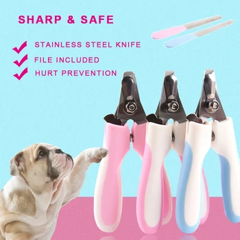 

Smiling Cheese Dog Cat Safe Stainless Nail Cutter Manicure Set Scissors with File